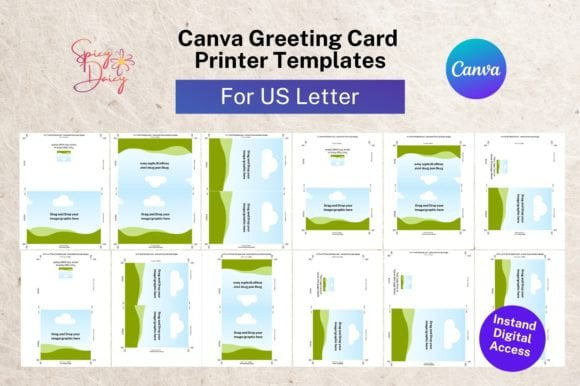Greeting Card Canva Template – US Letter