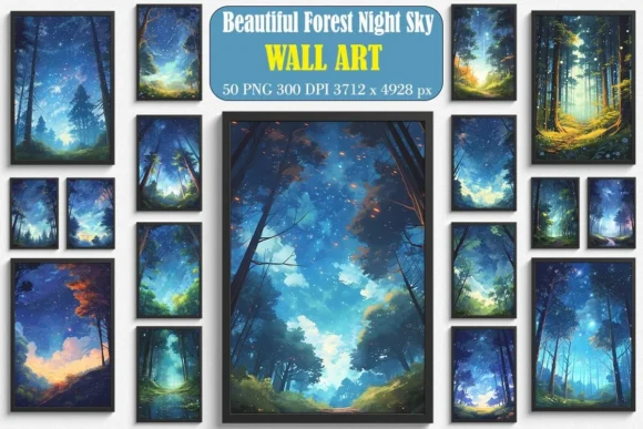 Beautiful-Forest-Night-Sky-Wall-Art-Bundle-Bundles-86576802-1-1.webp