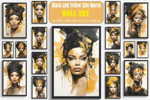 Black-and-Yellow-Afro-Queen-Wall-Art-Bundle-Bundles-86874990-1-1.webp