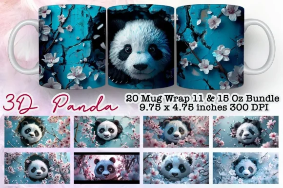 Floral-Panda-Break-3D-Mug-Wrap-Bundle-Bundles-88916876-1-1.webp