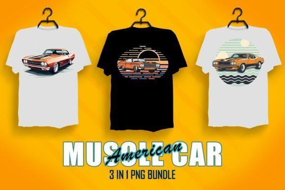 Free American Muscle Car PNG Bundle