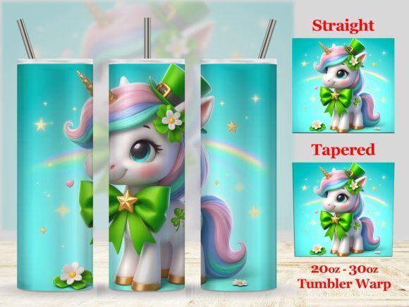 Unicorn Tumbler Design Wrap Sublimation