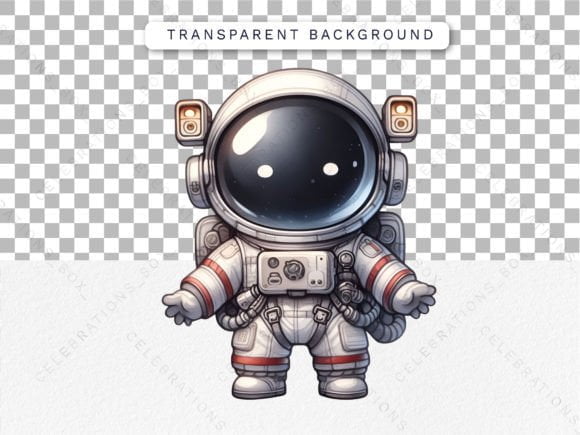 Watercolor Astronaut Spaceship Suite PNG