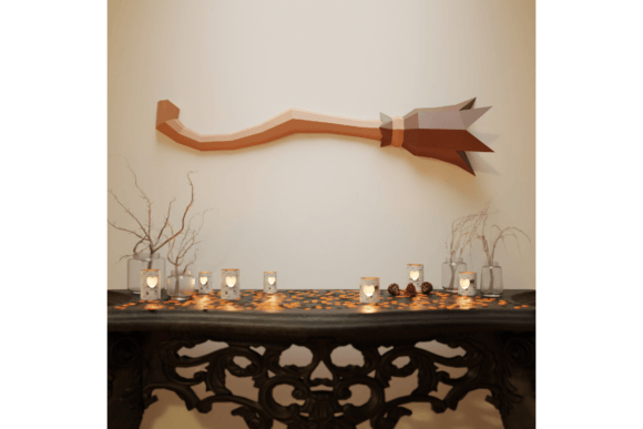 3D Papercraft Witches Broom